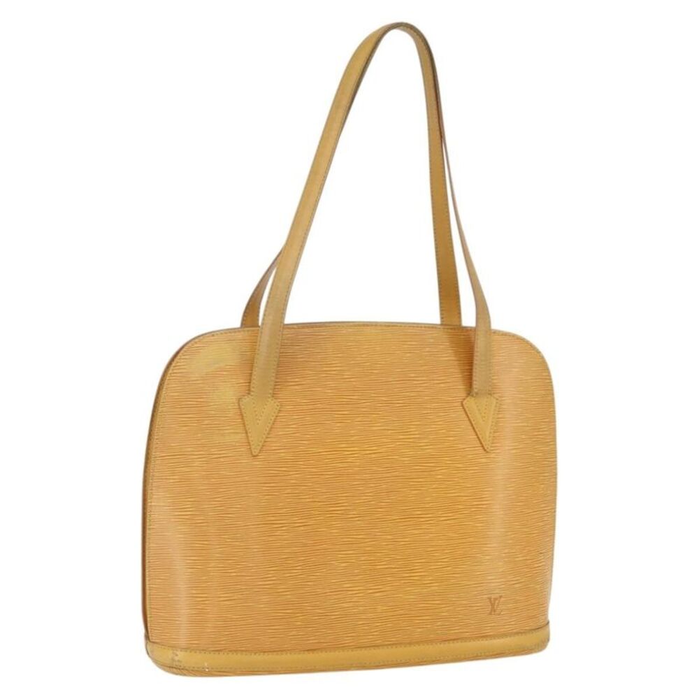 Louis Vuitton Lussac Epi Leather Yellow Leather Handbag